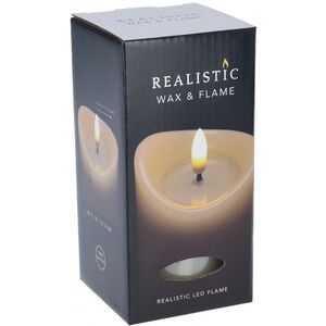 Светодиодная свеча с имитацией пламени Кертон 12.5 см, слоновая кость, на батарейках, таймер Koopman фото 2