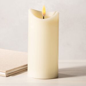 Светодиодная свеча с имитацией пламени Кертон 15 см, слоновая кость, на батарейках, таймер (Koopman, Нидерланды). Артикул: AX5432260