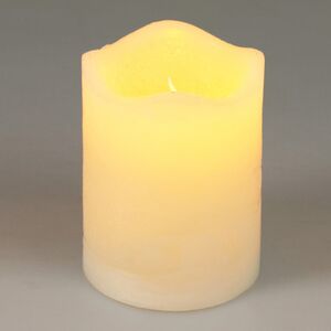 Светодиодная свеча Merano 9 см слоновая кость, мерцающее пламя, на батарейках, таймер