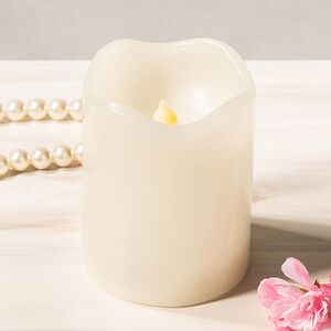 Светодиодная свеча Merano 9 см слоновая кость, мерцающее пламя, на батарейках, таймер Koopman (Купман) фото 4