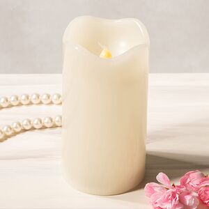 Светодиодная свеча Merano 13 см слоновая кость, мерцающее пламя, на батарейках, таймер Koopman (Купман) фото 4