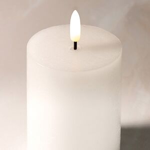 Светодиодная восковая свеча Rustic 12.5 см белая, мерцающее пламя, на батарейках, таймер Koopman (Купман) фото 2