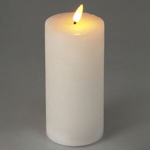 Светодиодная восковая свеча Rustic 15 см белая, мерцающее пламя, на батарейках, таймер Koopman фото 1
