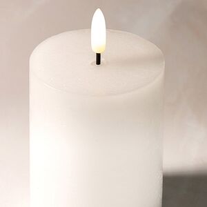 Светодиодная восковая свеча Rustic 15 см белая, мерцающее пламя, на батарейках, таймер Koopman (Купман) фото 2