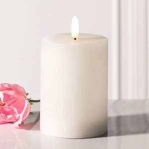 Набор светодиодных восковых свечей Рустик 10-15 см белый, мерцающее пламя, 3 шт, на батарейках, таймер Koopman (Купман) фото 4