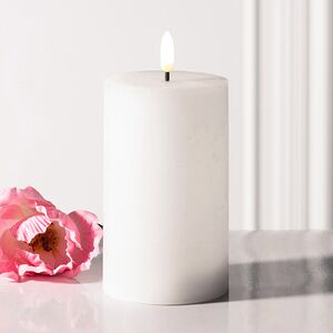 Набор светодиодных восковых свечей Рустик 10-15 см белый, мерцающее пламя, 3 шт, на батарейках, таймер Koopman (Купман) фото 3