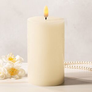 Светодиодная восковая свеча Rustic 12.5 см слоновая кость, мерцающее пламя, на батарейках, таймер (Koopman, Нидерланды). Артикул: AX5441110
