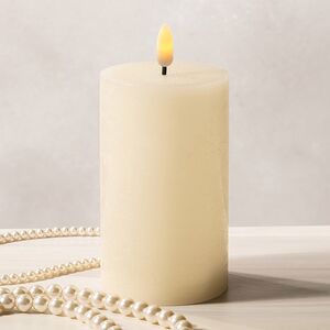 Светодиодная восковая свеча Rustic 12.5 см слоновая кость, мерцающее пламя, на батарейках, таймер Koopman (Купман) фото 5