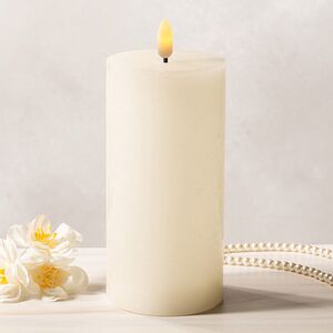 Светодиодная восковая свеча Rustic 15 см слоновая кость, мерцающее пламя, на батарейках, таймер (Koopman, Нидерланды). Артикул: AX5441120