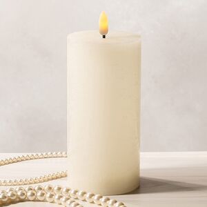 Светодиодная восковая свеча Rustic 15 см слоновая кость, мерцающее пламя, на батарейках, таймер Koopman (Купман) фото 5