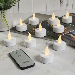 Набор чайных светодиодных свечей с пультом управления Меццо 10 шт, на батарейках (Koopman, Нидерланды). Артикул: AX5990350