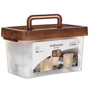 Набор чайных светодиодных свечей Олнесс 4 см, 24 шт, мерцание, на батарейках, таймер Koopman (Купман) фото 2