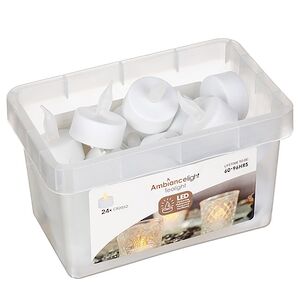 Набор чайных светодиодных свечей Олнесс 4 см, 24 шт, мерцание, на батарейках, таймер Koopman (Купман) фото 5