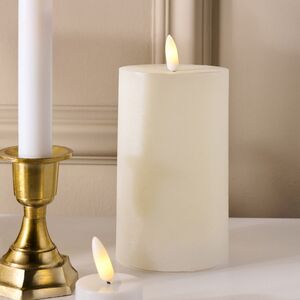 Набор светодиодных свечей Рустик Новел белый, мерцающее пламя, 9 шт, на батарейках, таймер, пульт Koopman (Купман) фото 6