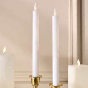 Набор светодиодных свечей Рустик Новел белый, мерцающее пламя, 9 шт, на батарейках, таймер, пульт Koopman (Купман) фото 3