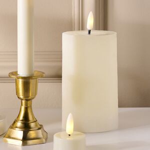 Набор светодиодных свечей Рустик Новел кремовый, мерцающее пламя, 9 шт, на батарейках, таймер, пульт Koopman (Купман) фото 7