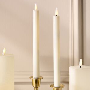 Набор светодиодных свечей Рустик Новел кремовый, мерцающее пламя, 9 шт, на батарейках, таймер, пульт Koopman (Купман) фото 3