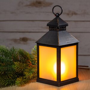Декоративный фонарь с имитацией пламени Гремберг 26 см черный, на батарейках Koopman фото 2