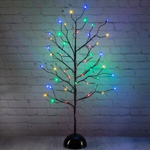 Светящееся дерево Сказочная Липа 60 см, 48 разноцветных мини LED ламп, на батарейках Koopman фото 1
