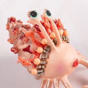 Статуэтка Краб Шарлотта де Монпелье - Коралловые Страсти 15 см розовая Goodwill фото 2