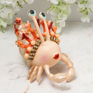 Статуэтка Краб Шарлотта де Монпелье - Коралловые Страсти 15 см розовая