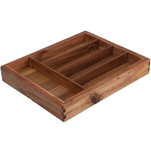 Раздвижной деревянный лоток для столовых приборов Acacia 28-45 см  (Koopman, Нидерланды). Артикул: BA2100040