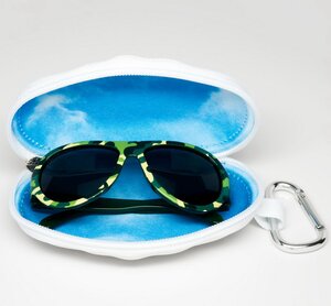 Детские солнцезащитные очки Babiators Polarized. Крутой камуфляж, 0-2 лет, чехол Babiators фото 3