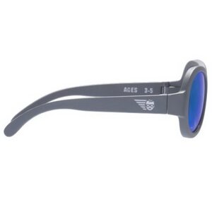 Детские солнцезащитные очки Babiators Original Aviator. Синяя сталь, 3-5 лет, зеркальные линзы Babiators фото 3