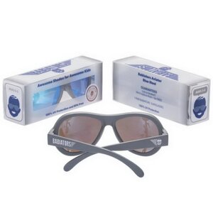 Детские солнцезащитные очки Babiators Original Aviator. Синяя сталь, 3-5 лет, зеркальные линзы Babiators фото 5