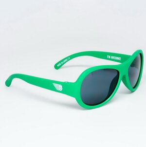 Детские солнцезащитные очки Babiators Original Aviator. Время летит, 0-2 лет, зеленый Babiators фото 2