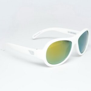Детские солнцезащитные очки Babiators Polarized. Шалун, 3-5 лет, белый, чехол