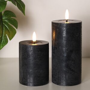 Светодиодная свеча с имитацией пламени Игрим 10 см черная, батарейка Peha фото 5