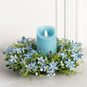 Венок для свечи Gorgeous - Голубые Незабудки 30 см, голубой (Swerox, Швеция). Артикул: C045-B-2