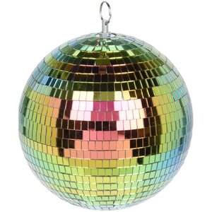 Новогоднее украшение Зеркальный Диско шар Rainbow 12 см (Koopman, Нидерланды). Артикул: ID68855