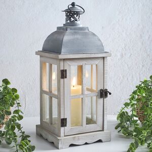 Подсвечник фонарь Орчелли 41 см белый (Koopman, Нидерланды). Артикул: CAT300030-1