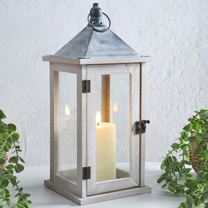 Подсвечник фонарь Тринелли 41*16 см белый (Koopman, Нидерланды). Артикул: CAT300030-2