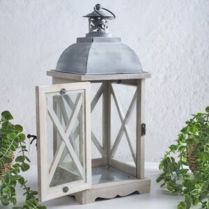 Подсвечник фонарь Розелли 41*16 см белый Koopman (Купман) фото 4