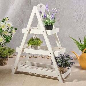 Деревянная этажерка Лора 70*60 см белая