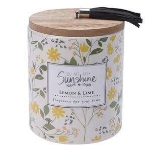 Ароматическая свеча в стакане Sunshine - Lemon&Lime 12*9 см (Koopman, Нидерланды). Артикул: CC5060080-3