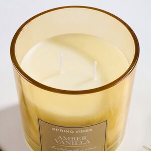 Ароматическая свеча Melania - Amber Vanilla 10 см, в стеклянном стакане Koopman (Купман) фото 3