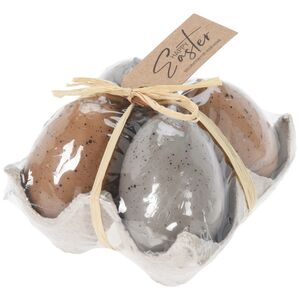 Пасхальные свечи Яйца: Натюрель 6 см серо-коричневые, 4 шт (Koopman, Нидерланды). Артикул: CC5062800-1