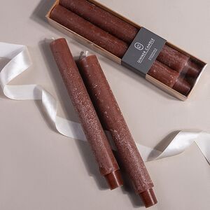 Столовые свечи Jennifer 25 см, 2 шт, шоколадные