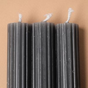 Высокие свечи Жоффруа 25 см, 3 шт, темно-серые Koopman (Купман) фото 4