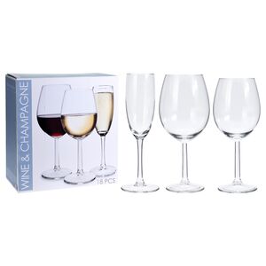 Бокалы для вина и шампанского Кристалл, 15 шт, уцененные Koopman фото 6