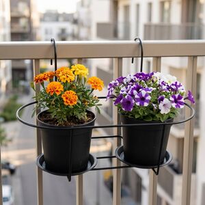 Подставка для цветов для балкона Инэс 40*28 см, металл