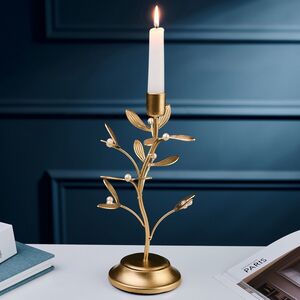 Металлический подсвечник для 1 свечи Веточка Омелы 26 см Goodwill (Гудвилл) фото 4