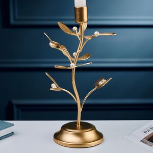 Металлический подсвечник для 1 свечи Веточка Омелы 26 см Goodwill (Гудвилл) фото 2