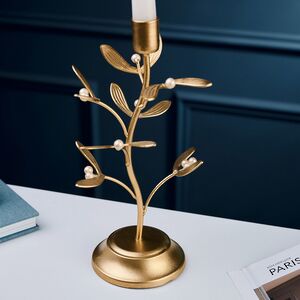 Металлический подсвечник для 1 свечи Веточка Омелы 26 см Goodwill (Гудвилл) фото 5