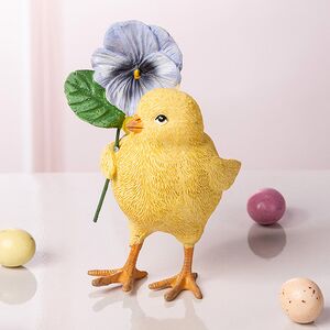 Декоративная фигурка Цыпленок Элфи с цветком 11 см (Goodwill, Бельгия). Артикул: DE30209-1