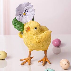 Декоративная фигурка Цыпленок Хьюго с цветком 11 см Goodwill (Гудвилл) фото 2